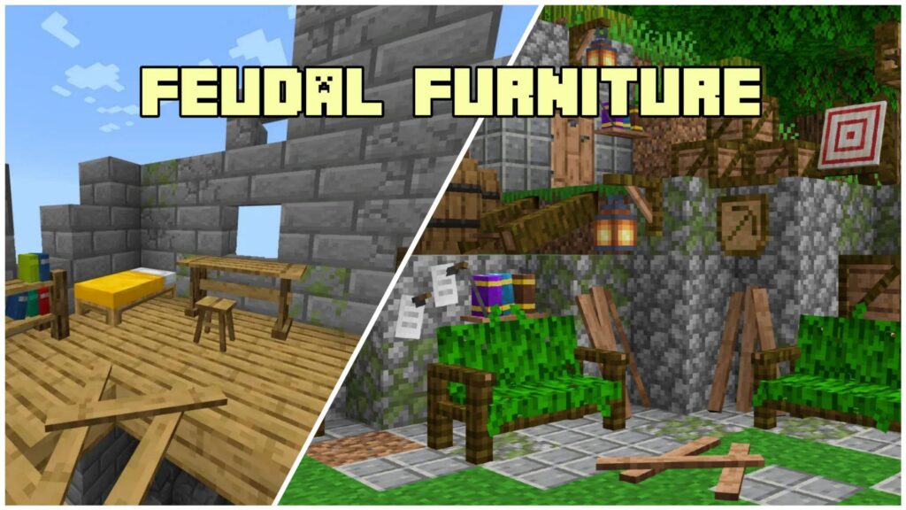 Best Furniture Addons for Minecraft PE 1.21 - Feudal Furniture 