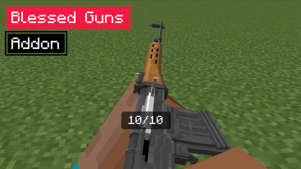 Blessed Guns Addon – 3D Guns Addon For Minecraft Bedrock Edition