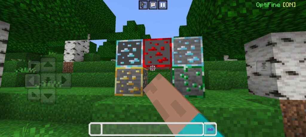 Optifine for bedrock features - Outlined Ores