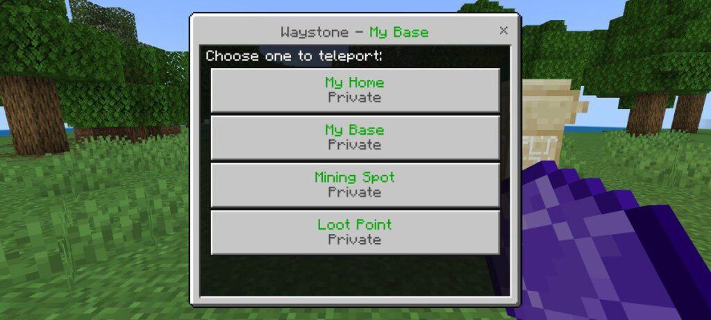 Simple Waystone addon