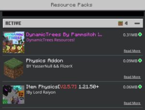 Physics ModPack for Minecraft Bedrock - installation Guide