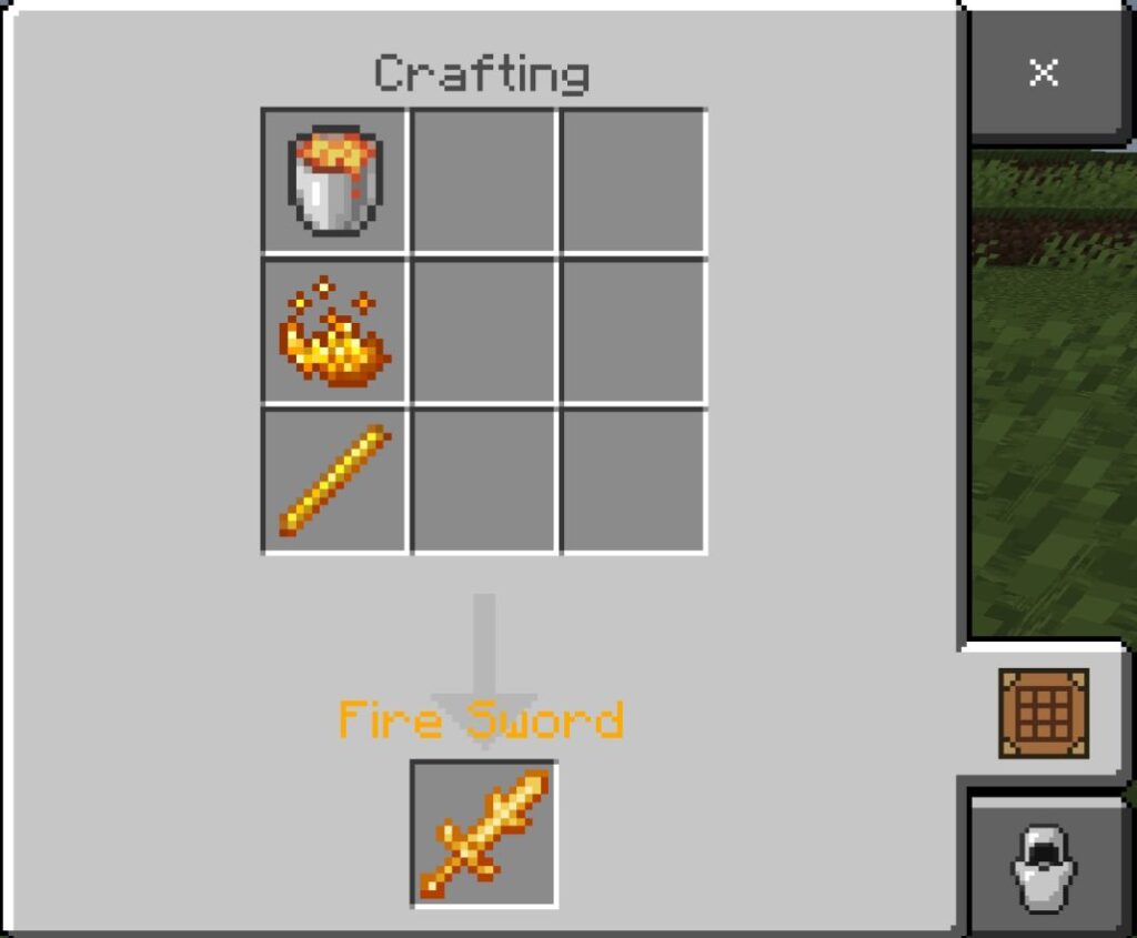 Fire Sword Crafting Recipe