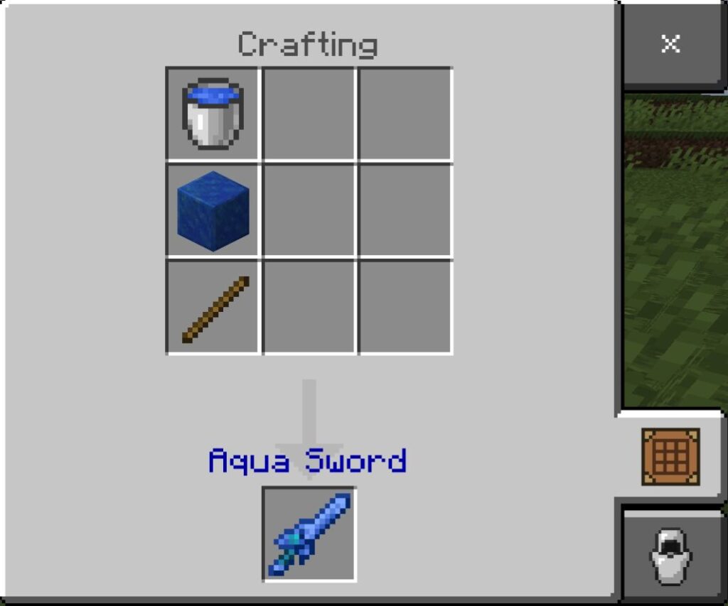 Aqua Sword Crafting Recipe