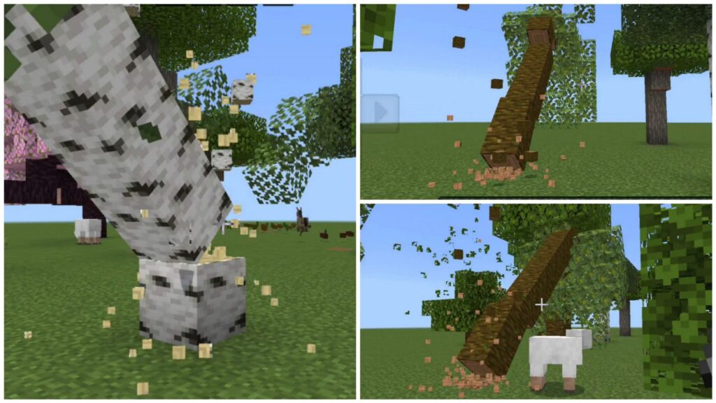 Dynamic Tree Chopper/Capitator Addon MCPE ss1