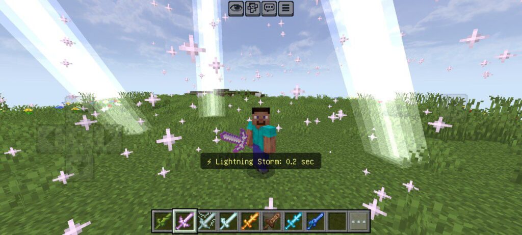 Lightning Sword - Elemental Swords Addon MCPE