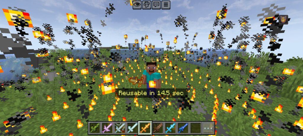 Fire Sword - Elemental Swords Addon MCPE