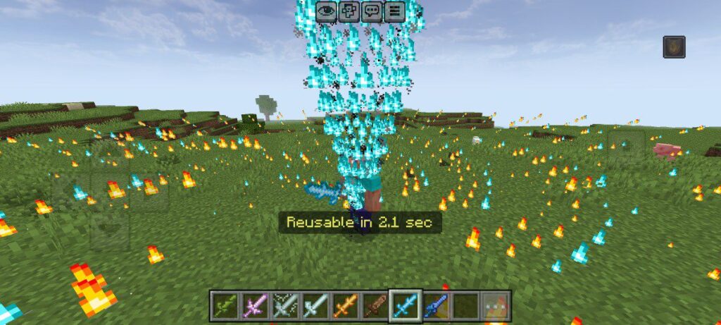 Blue Fire Sword - Elemental Swords Addon MCPE