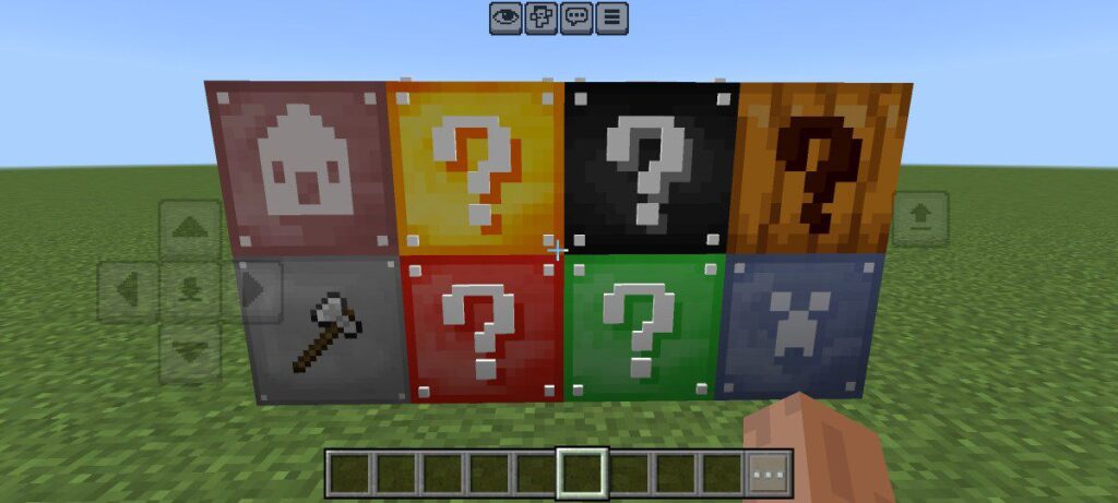 Lucky block addon mcpe