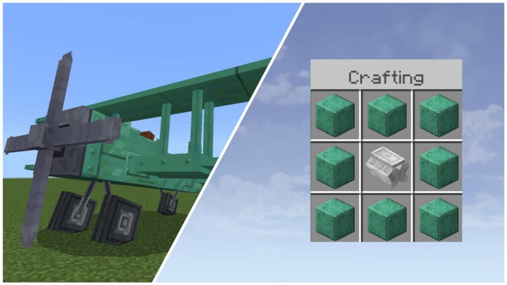 Oxidized Copper Plane crafting recipe