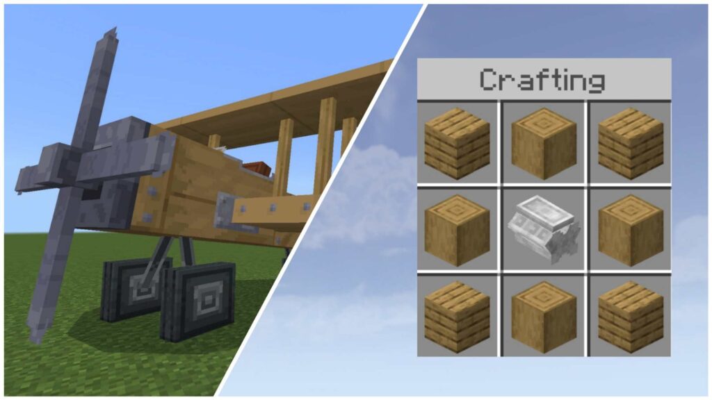 Oak Plane crafting recipe