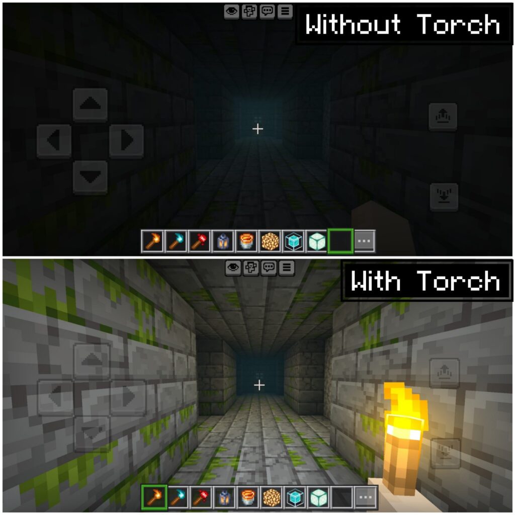 Dynamic Light mod in Minecraft pe