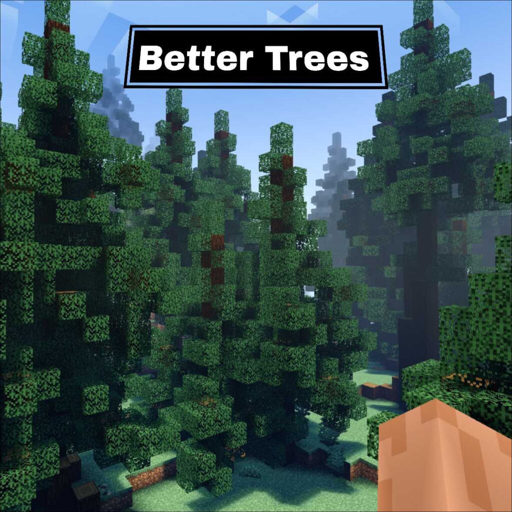 Taiga trees shape in better trees addon 