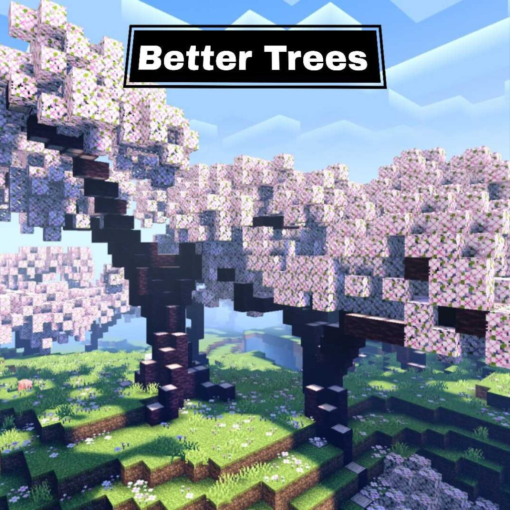 Cherry tree shape in better trees addon mcpe