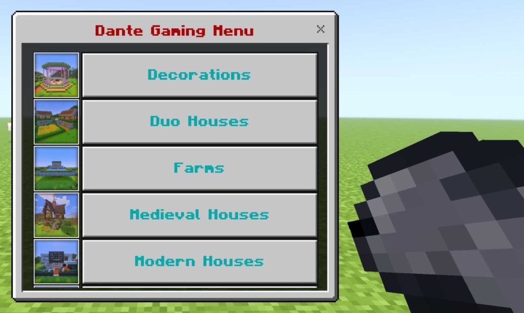 Structures Menu - Quick Craft Addon