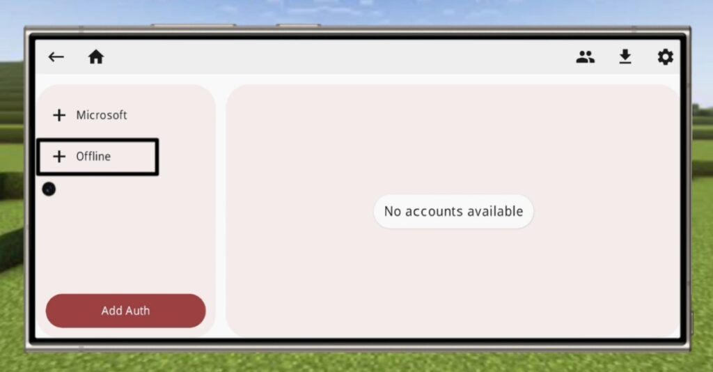 Offline Minecraft account