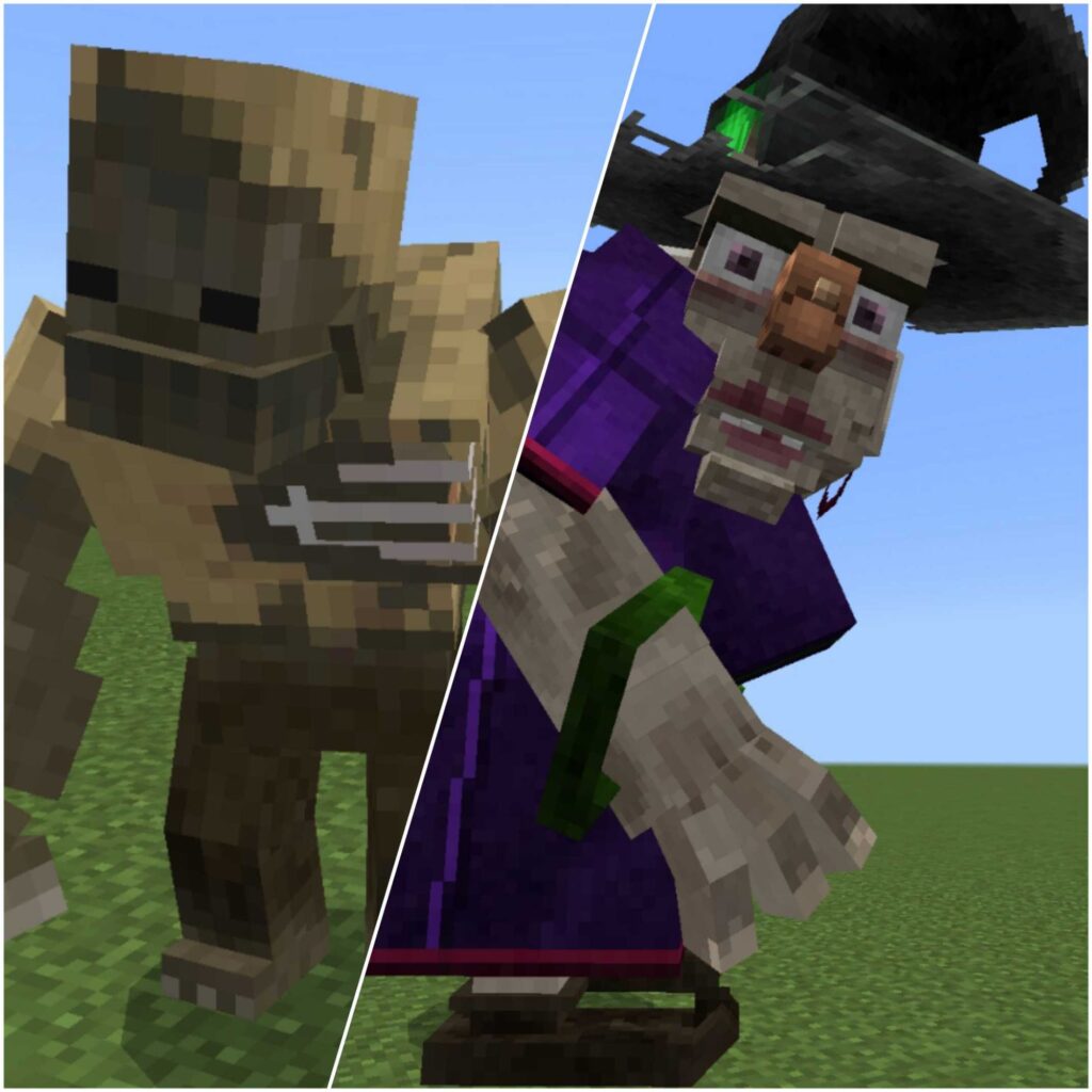 Evoker & Witch in Mutant Monsters Addon