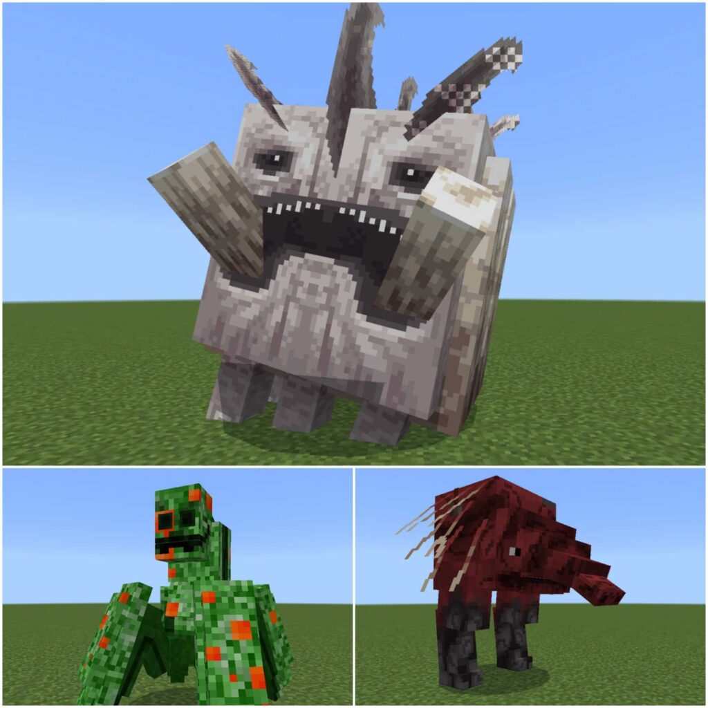 Mutant Ghast, Mutant Creeper, Mutant Strider