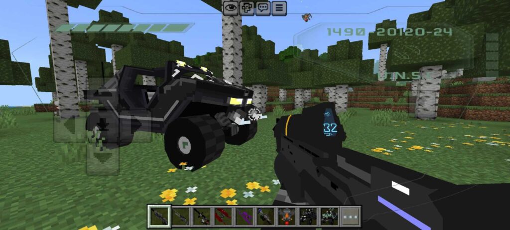 Vehicles in Halo Addon for mcpe